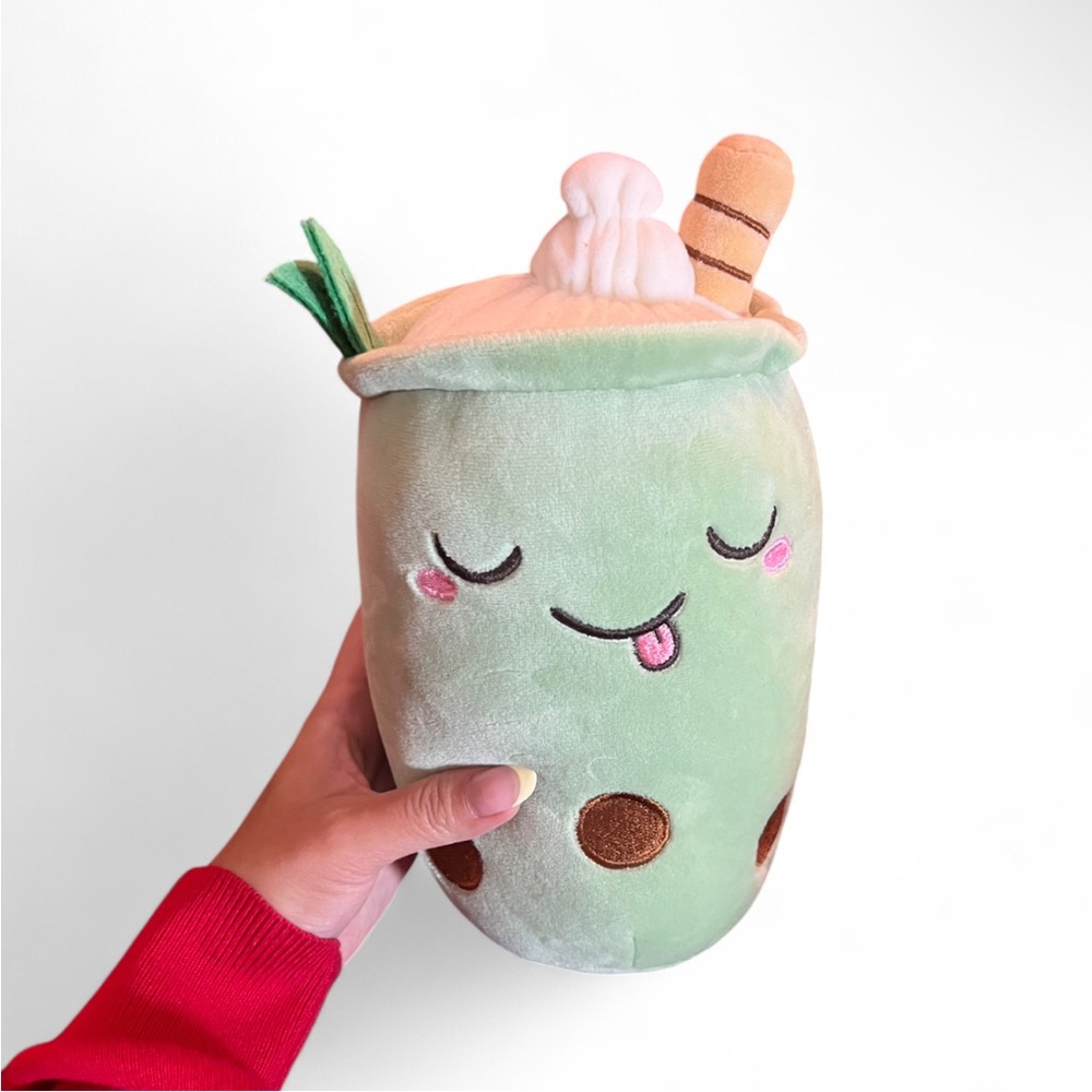 Cute Green Bubble Tea Plush Toy